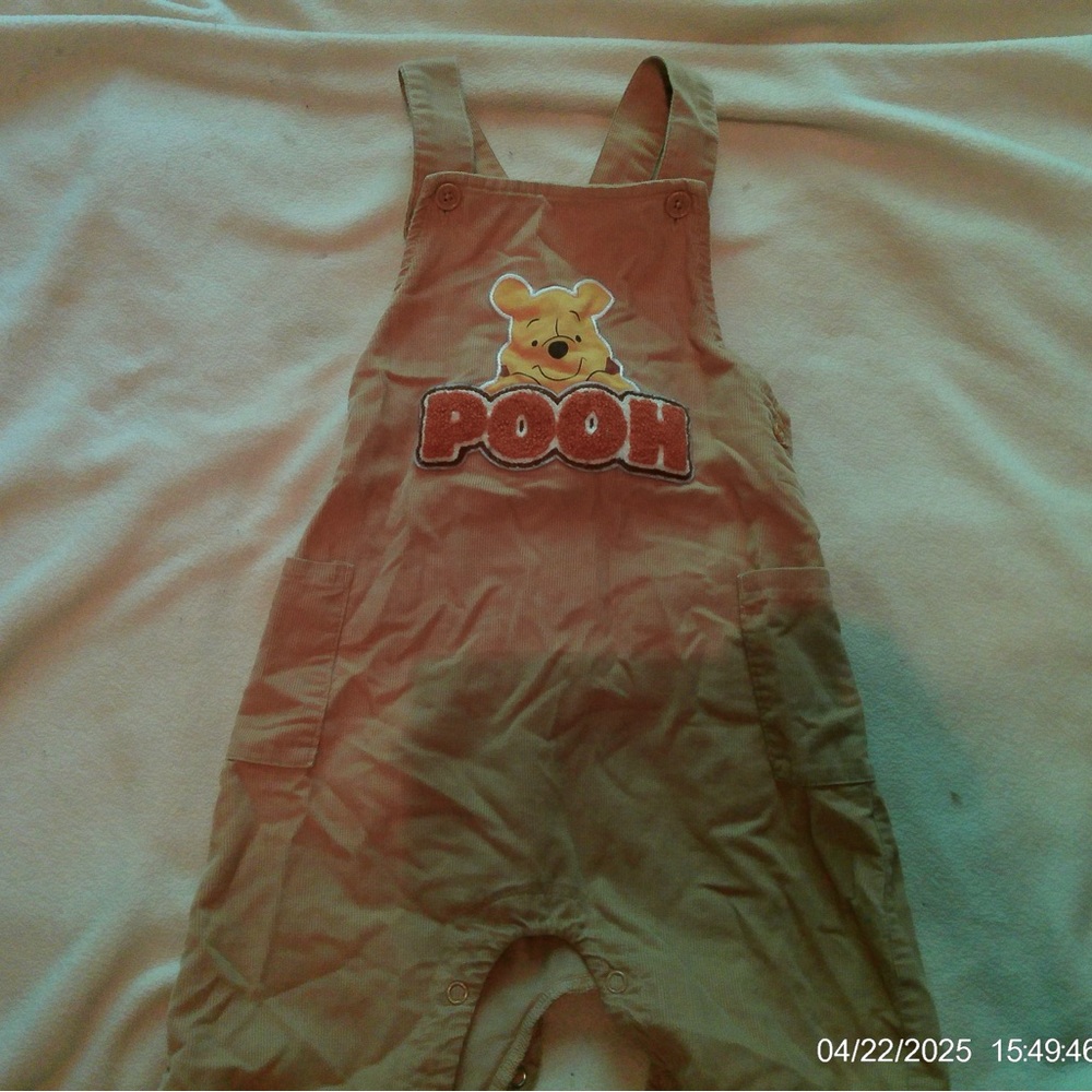 Disney Pooh Kids Overalls - Tan